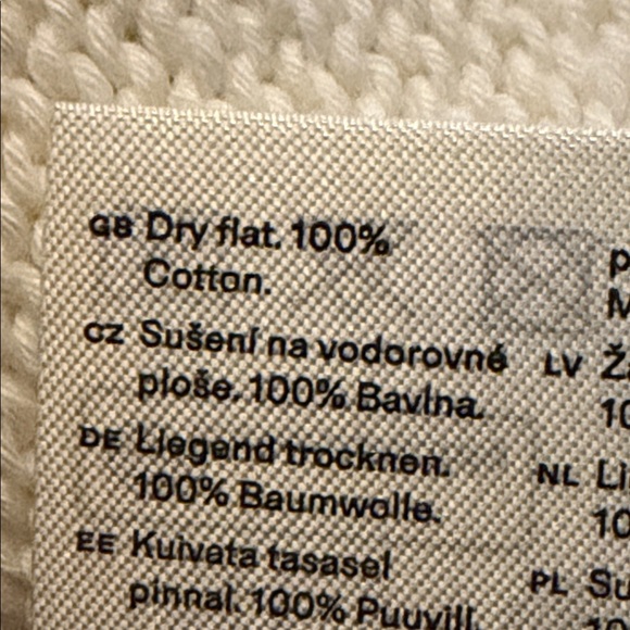 ARKET Off White Knit Tank Vest Button Front Patch Pockets Size Medium - Picture 7 of 8